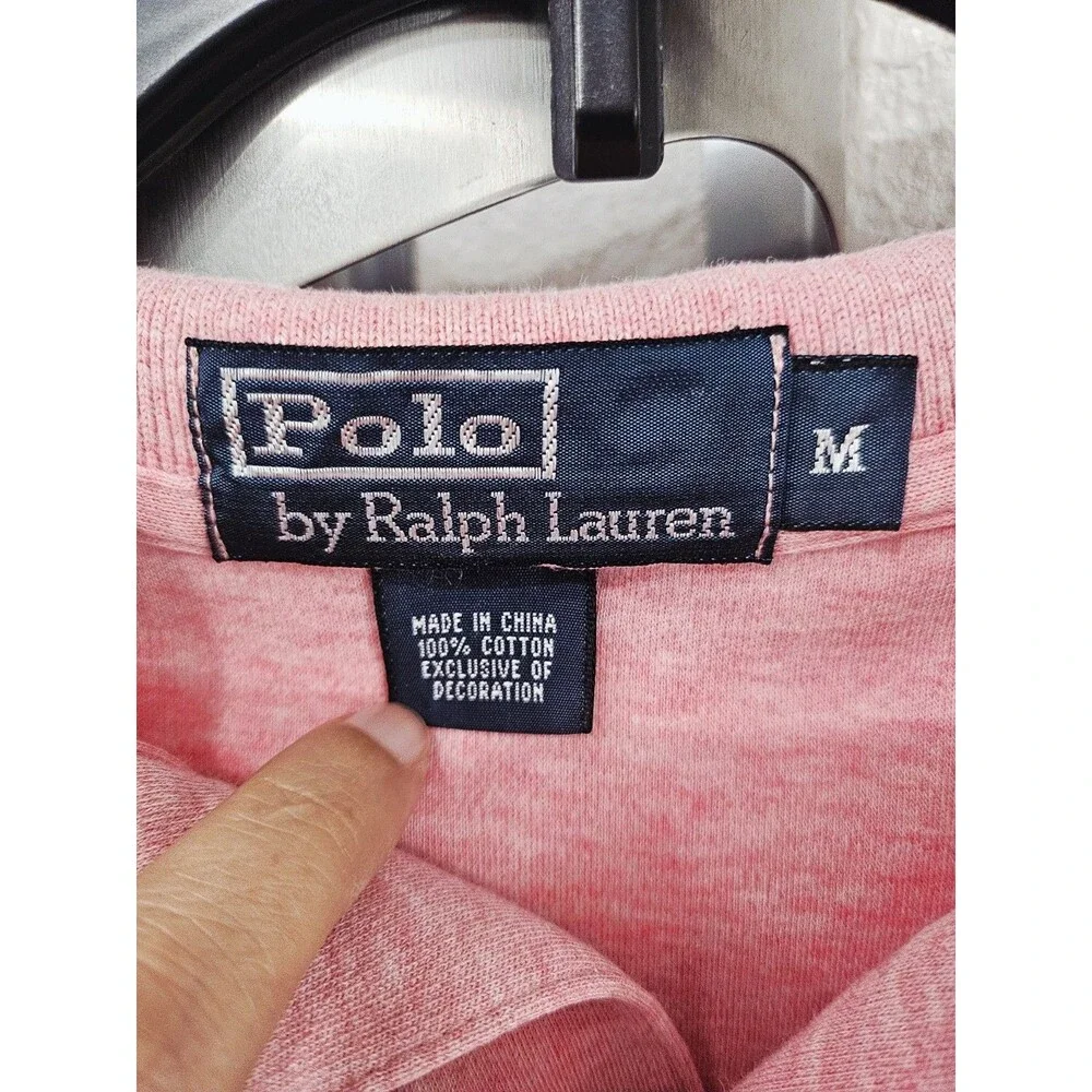 Polo Ralph Lauren Men's Pink Short Sleeve Polo Shirt Size M